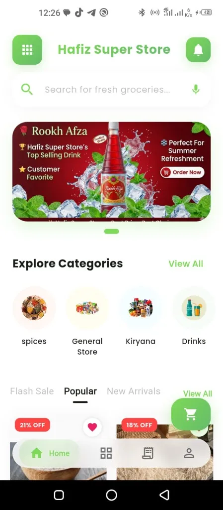 Hafiz Super Store Mobile App